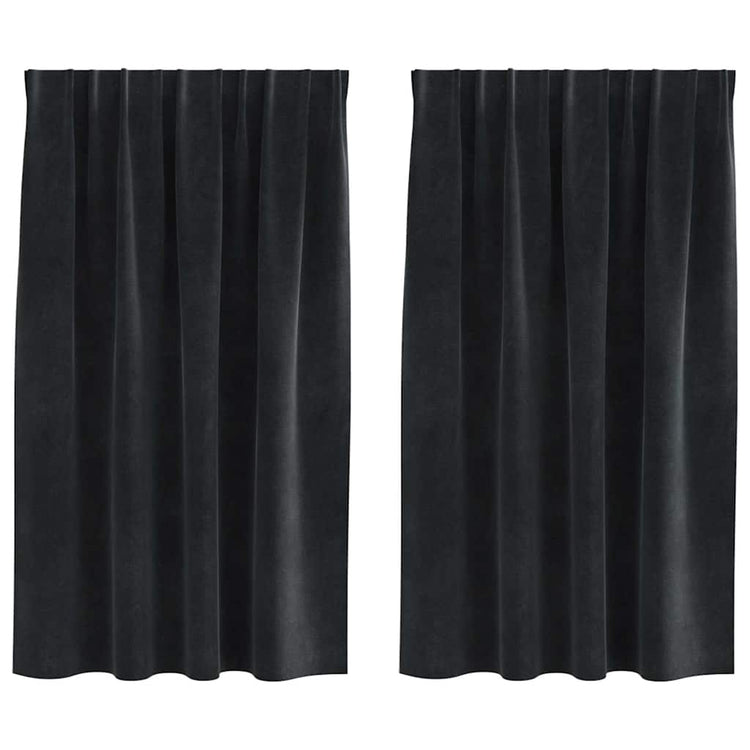 Vidaxl gordijnen 2 st zwart 140 x 140 cm fluweel