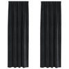 Vidaxl verduisterende gordijnen 2 pcs zwart 140 x 225 cm fluweel