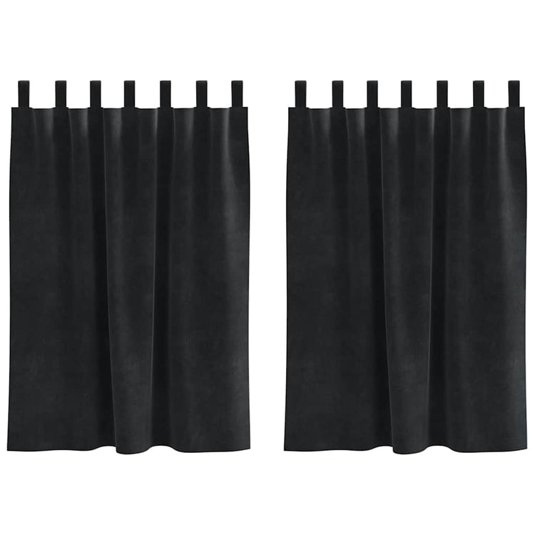 Vidaxl gordijnen 2 st zwart 140 x 140 cm fluweel
