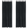 Vidaxl verduisterende gordijnen 2 pcs zwart 140 x 245 cm fluweel