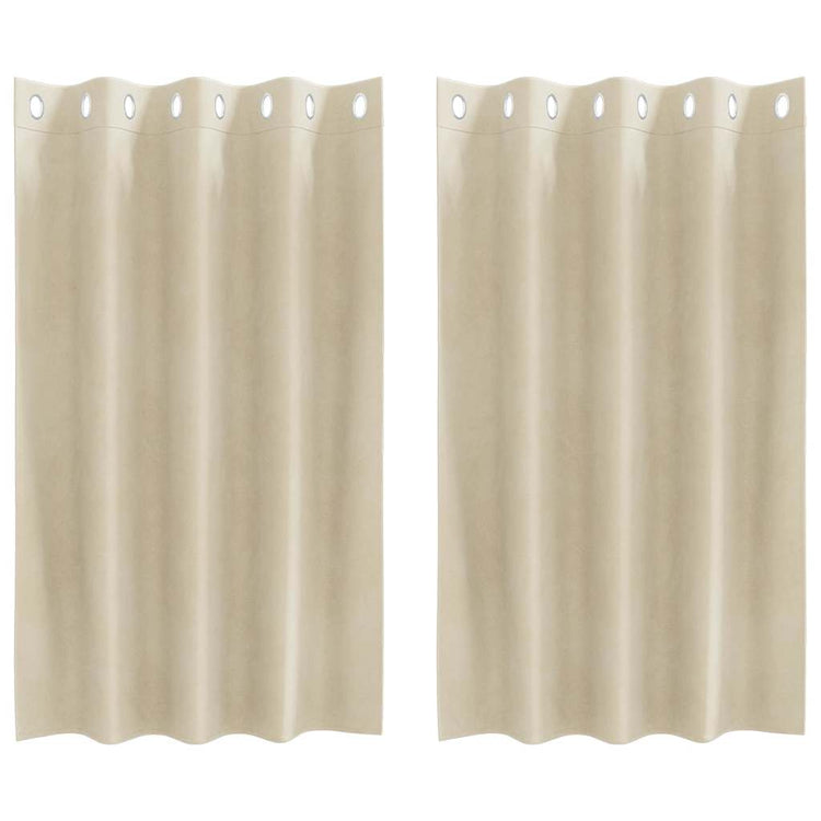Vidaxl gordijnen 2 st crèmekleurig 140 x 140 cm fluweel