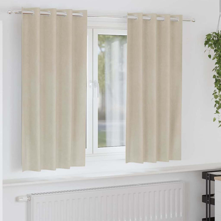 Vidaxl gordijnen 2 st crèmekleurig 140 x 175 cm fluweel