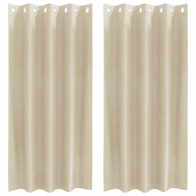 Vidaxl gordijnen 2 st crèmekleurig 140 x 175 cm fluweel