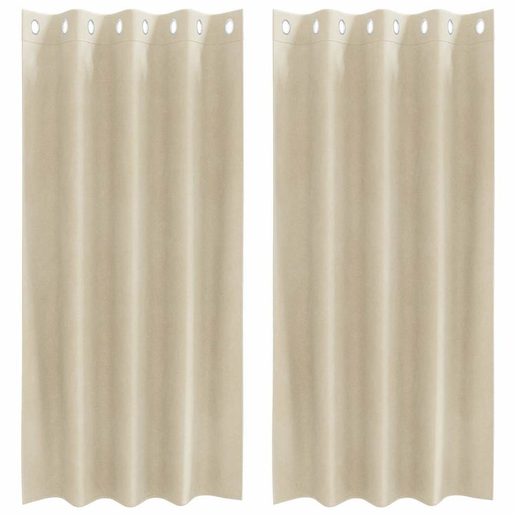 Vidaxl gordijnen 2 st crèmekleurig 140 x 175 cm fluweel