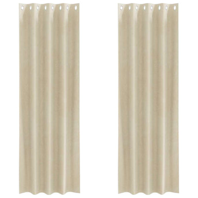 Vidaxl gordijnen 2 st crèmekleurig 140 x 225 cm fluweel