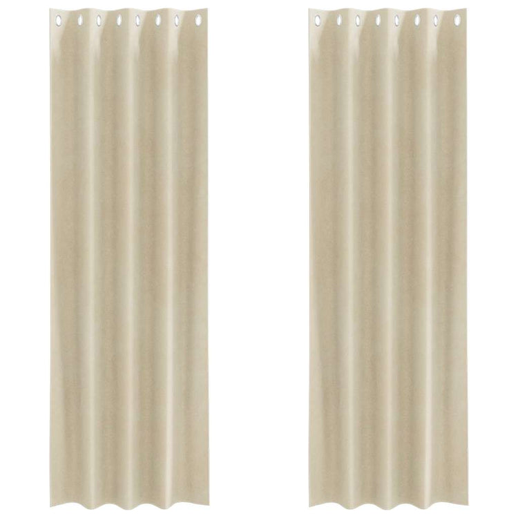 Vidaxl gordijnen 2 st crèmekleurig 140 x 225 cm fluweel