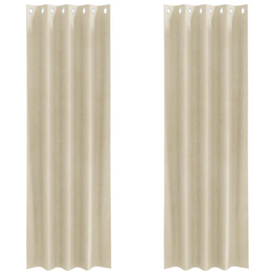 Vidaxl gordijnen 2 st crèmekleurig 140 x 245 cm fluweel