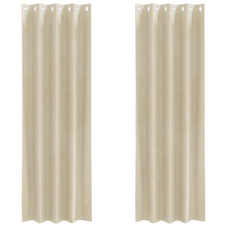Vidaxl gordijnen 2 st crèmekleurig 140 x 245 cm fluweel