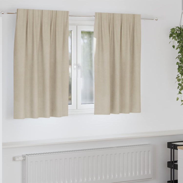 Vidaxl gordijnen 2 st crèmekleurig 140 x 140 cm fluweel