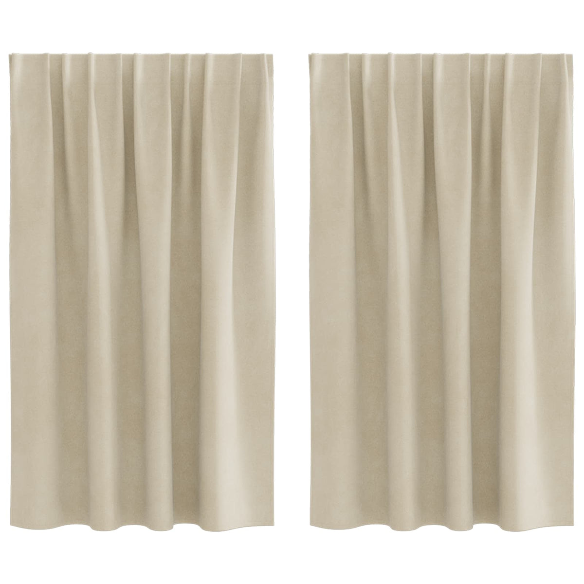 Vidaxl gordijnen 2 st crèmekleurig 140 x 140 cm fluweel