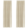 Vidaxl verduisterende gordijnen 2 pcs crème 140 x 225 cm fluweel