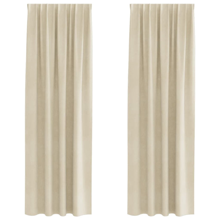 Vidaxl gordijnen 2 st crèmekleurig 140 x 225 cm fluweel