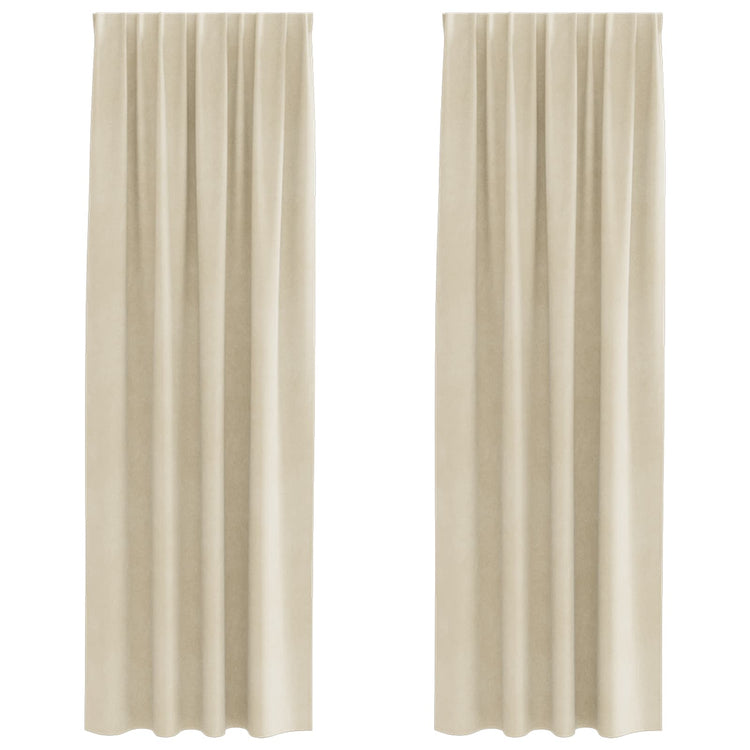 Vidaxl gordijnen 2 st crèmekleurig 140 x 260 cm fluweel