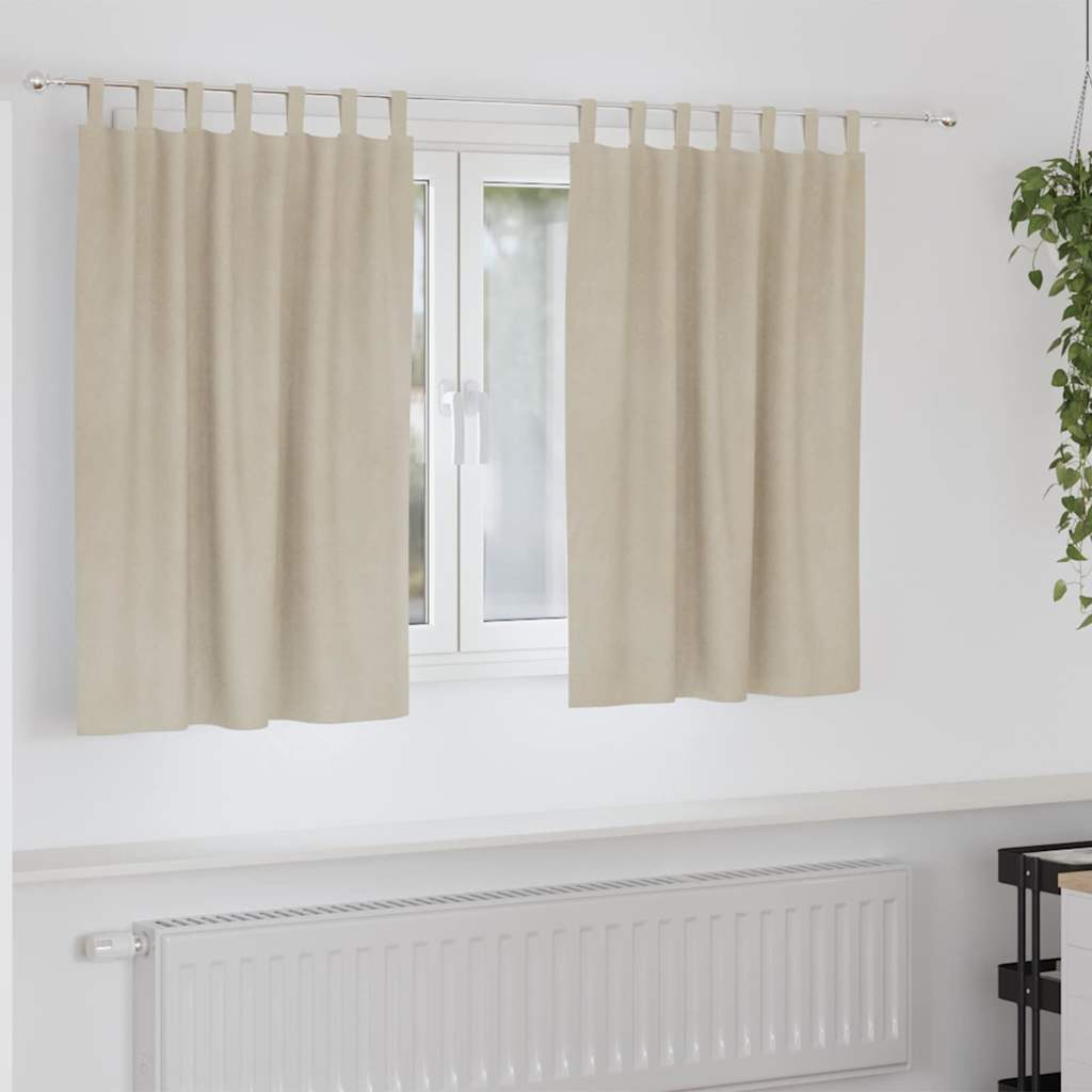 Vidaxl gordijnen 2 st crèmekleurig 140 x 140 cm fluweel