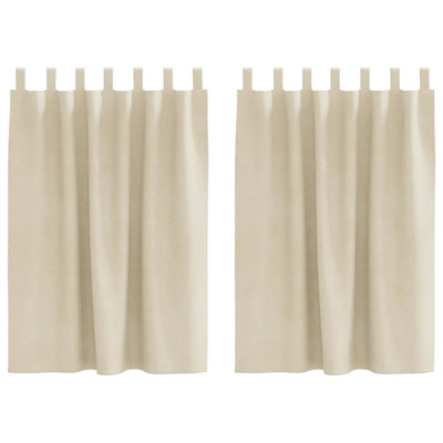 Vidaxl gordijnen 2 st crèmekleurig 140 x 140 cm fluweel