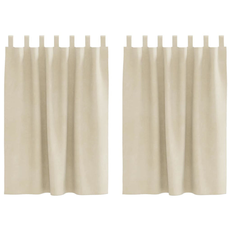 Vidaxl gordijnen 2 st crèmekleurig 140 x 140 cm fluweel