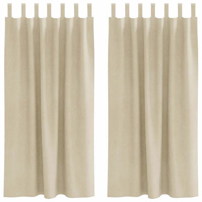 Vidaxl gordijnen 2 st crèmekleurig 140 x 175 cm fluweel