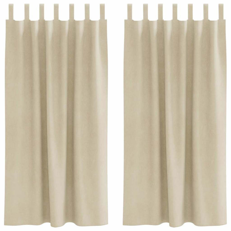 Vidaxl gordijnen 2 st crèmekleurig 140 x 175 cm fluweel