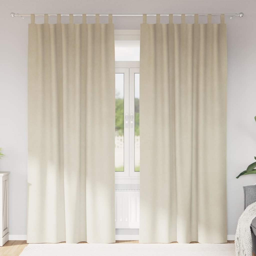 Vidaxl gordijnen 2 st crèmekleurig 140 x 225 cm fluweel