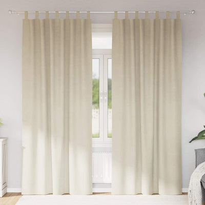 Vidaxl gordijnen 2 st crèmekleurig 140 x 225 cm fluweel