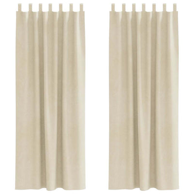 Vidaxl gordijnen 2 st crèmekleurig 140 x 225 cm fluweel