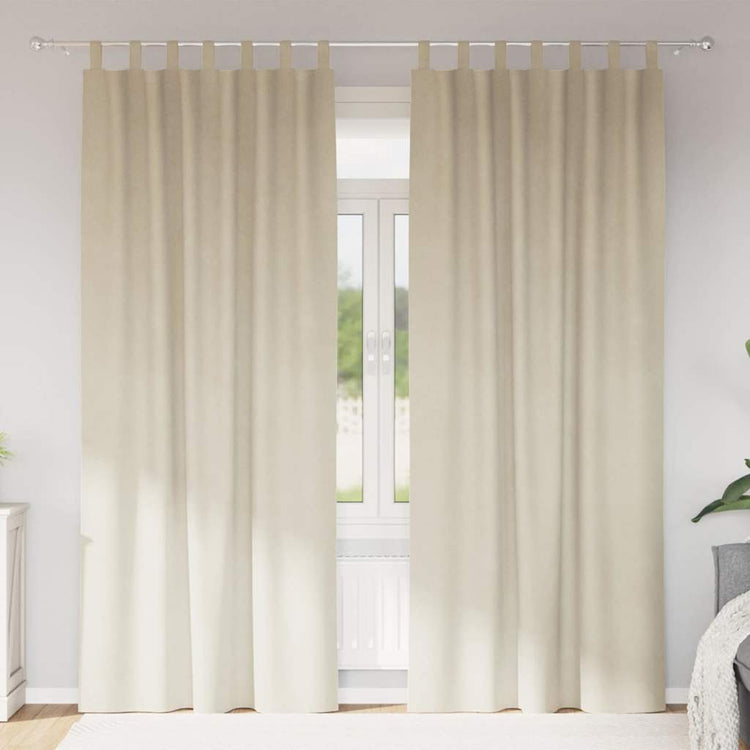 Vidaxl gordijnen 2 st crèmekleurig 140 x 245 cm fluweel