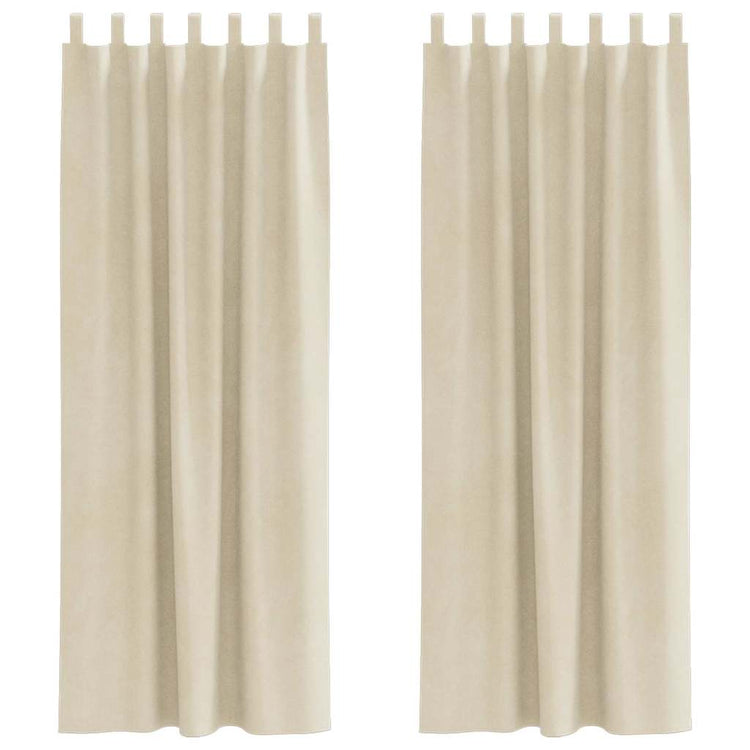 Vidaxl gordijnen 2 st crèmekleurig 140 x 245 cm fluweel