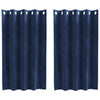Vidaxl verduisterende gordijnen 2 pcs donkerblauw 140 x 140 cm fluweel