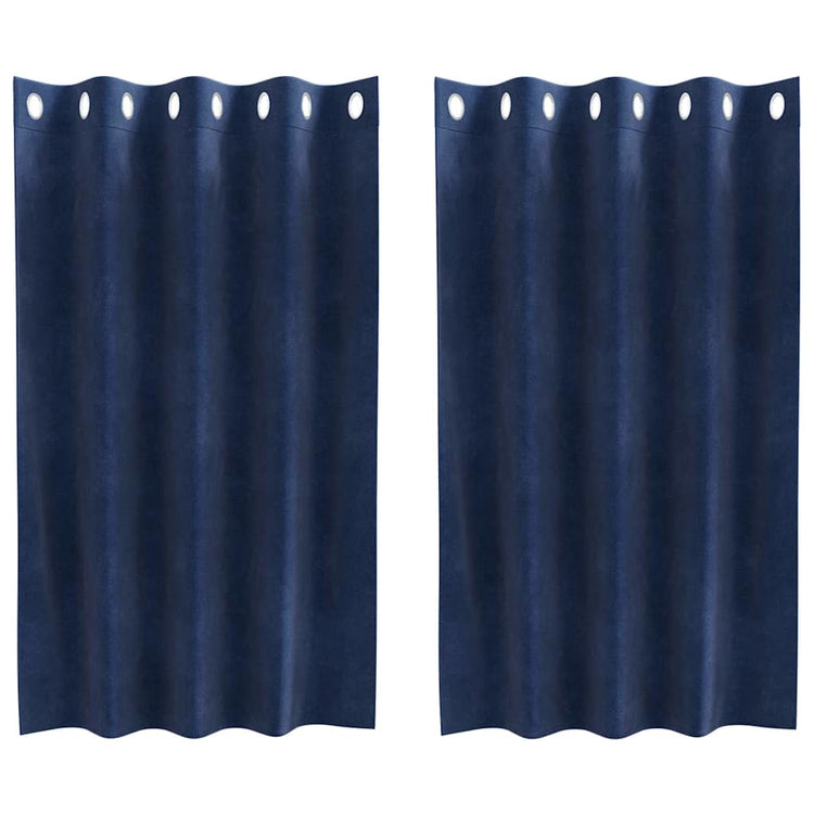 Vidaxl gordijnen 2 st donkerblauw 140 x 140 cm fluweel