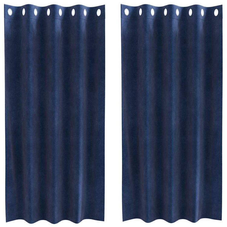 Vidaxl gordijnen 2 st donkerblauw 140 x 175 cm fluweel