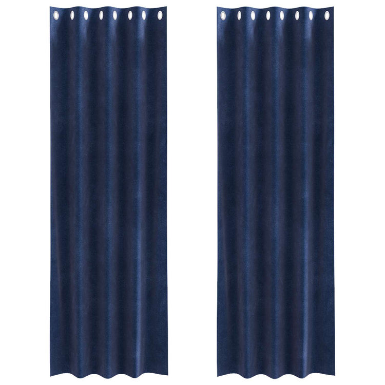 Vidaxl gordijnen 2 st donkerblauw 140 x 225 cm fluweel