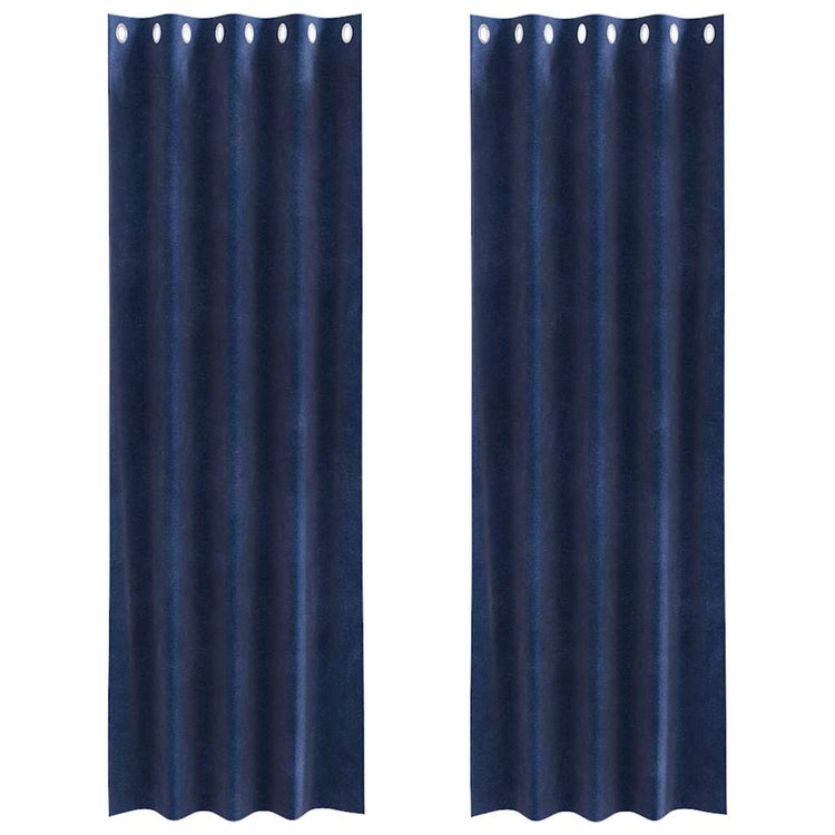 Vidaxl gordijnen 2 st donkerblauw 140 x 245 cm fluweel