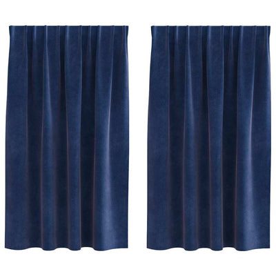Vidaxl gordijnen 2 st donkerblauw 140 x 140 cm fluweel