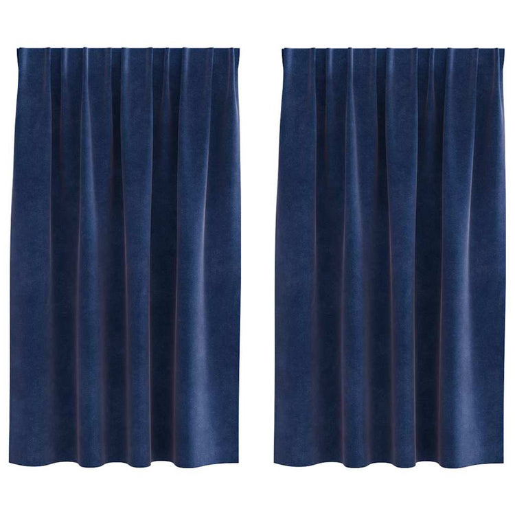 Vidaxl gordijnen 2 st donkerblauw 140 x 140 cm fluweel
