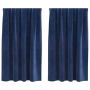 Vidaxl gordijnen 2 st donkerblauw 140 x 175 cm fluweel - afbeelding 2