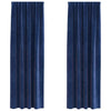 Vidaxl verduisterende gordijnen 2 pcs donkerblauw 140 x 245 cm fluweel