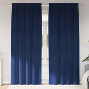 Vidaxl gordijnen 2 st donkerblauw 140 x 260 cm fluweel - afbeelding 1