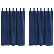 Vidaxl gordijnen 2 st donkerblauw 140 x 140 cm fluweel - afbeelding 2