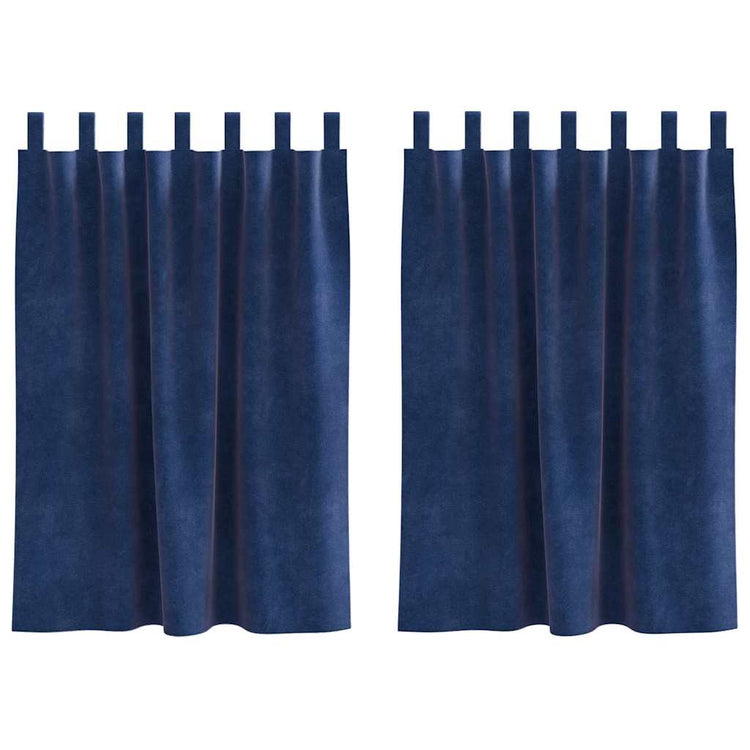 Vidaxl gordijnen 2 st donkerblauw 140 x 140 cm fluweel