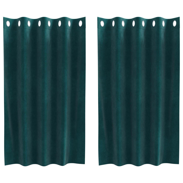 Vidaxl gordijnen 2 st donkergroen 140 x 140 cm fluweel