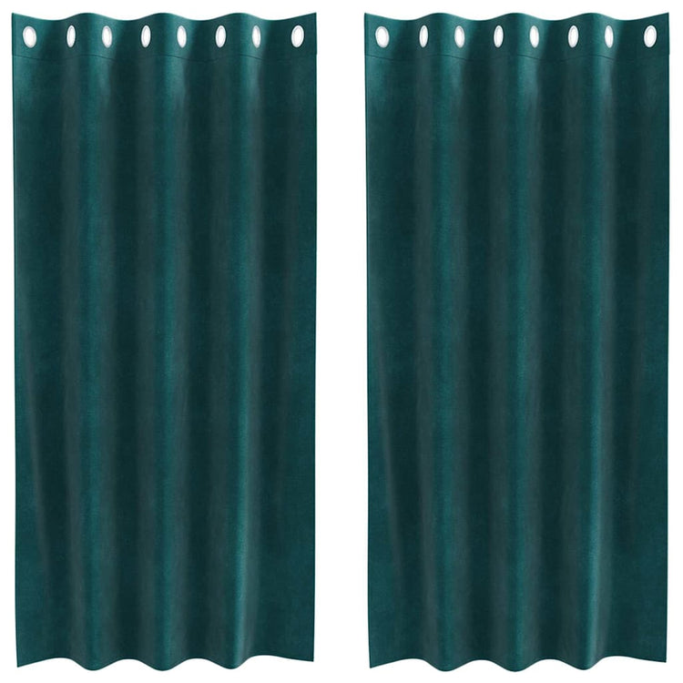 Vidaxl gordijnen 2 st donkergroen 140 x 175 cm fluweel
