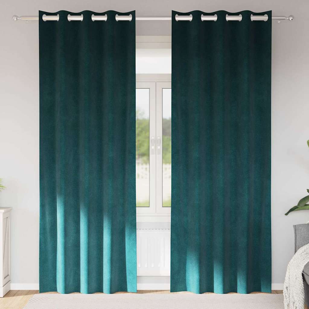 Vidaxl gordijnen 2 st donkergroen 140 x 225 cm fluweel