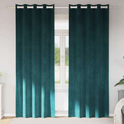 Vidaxl gordijnen 2 st donkergroen 140 x 225 cm fluweel - afbeelding 1