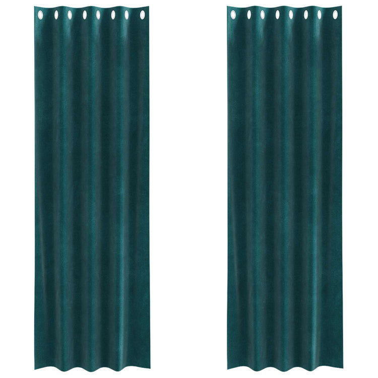 Vidaxl gordijnen 2 st donkergroen 140 x 245 cm fluweel