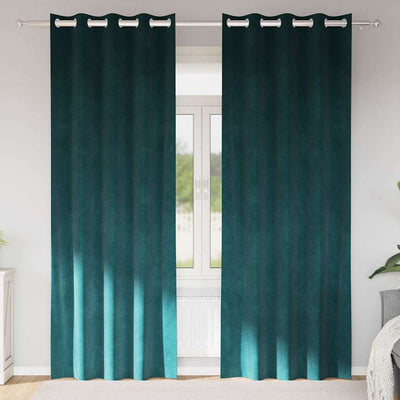 Vidaxl gordijnen 2 st donkergroen 140 x 260 cm fluweel