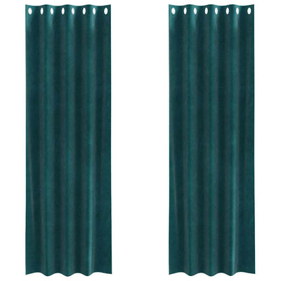Vidaxl gordijnen 2 st donkergroen 140 x 260 cm fluweel