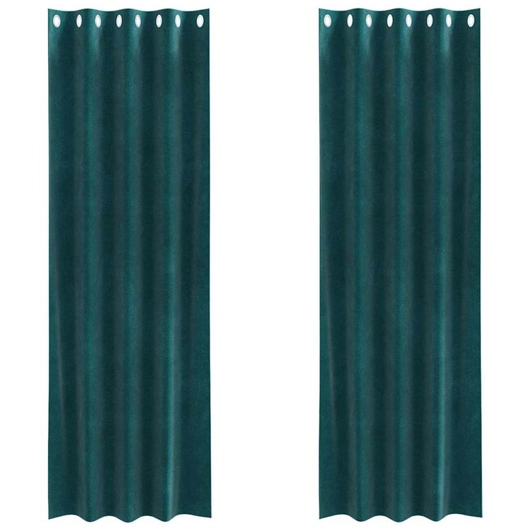 Vidaxl gordijnen 2 st donkergroen 140 x 260 cm fluweel