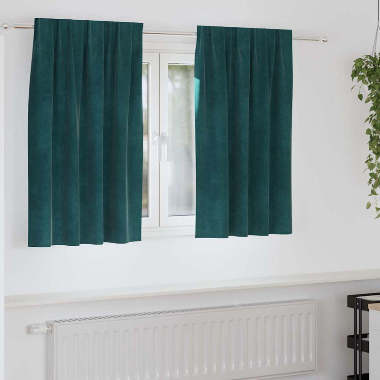 Vidaxl gordijnen 2 st donkergroen 140 x 140 cm fluweel