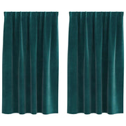 Vidaxl gordijnen 2 st donkergroen 140 x 140 cm fluweel - afbeelding 2