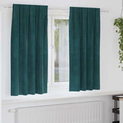 Vidaxl gordijnen 2 st donkergroen 140 x 175 cm fluweel - afbeelding 1